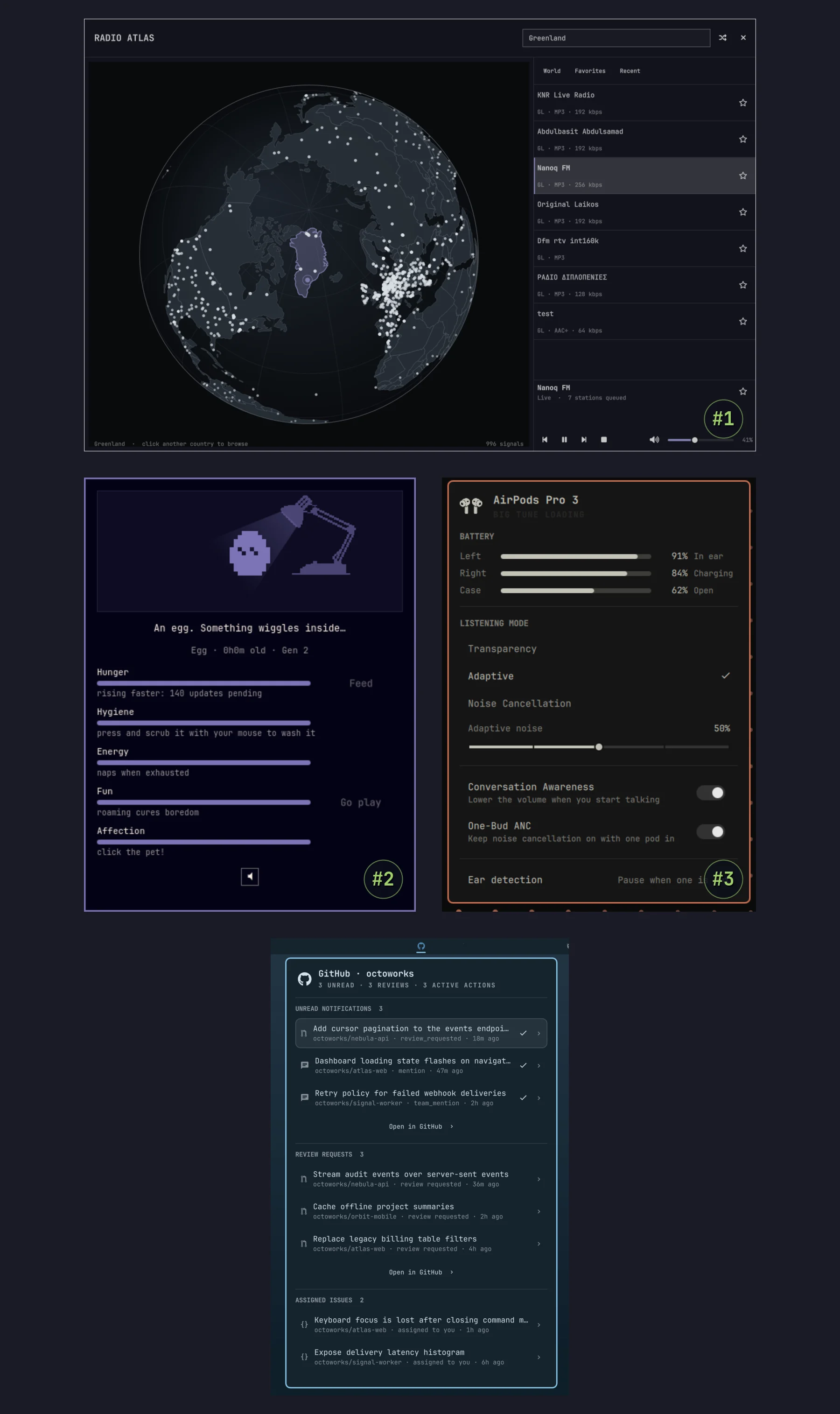 Radio Atlas, Omagotchi, AirPods и GitHub